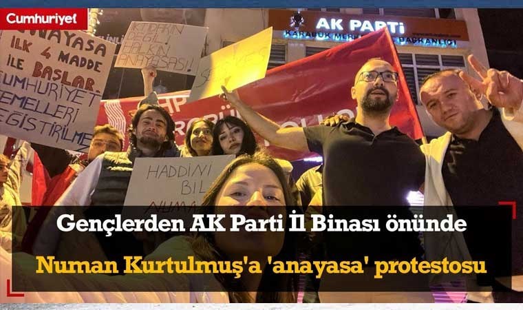 Gençlerden Numan Kurtulmuş'a 'anayasa' protestosu