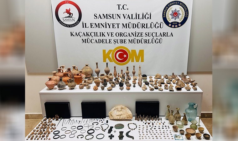 Samsun'da tarihi eser kaçakçılığı operasyonunda 1 kişi yakalandı