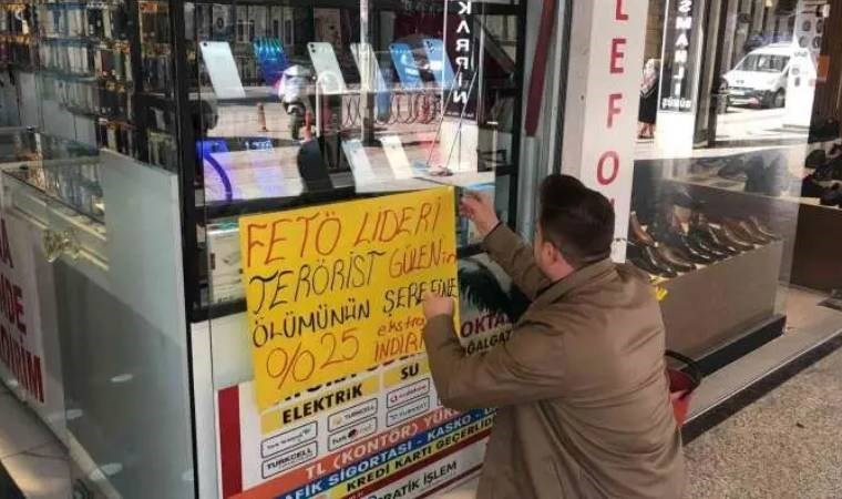 Esnaf, Fettullah Gülen'in ölümü sebebiyle kampanya yaptı