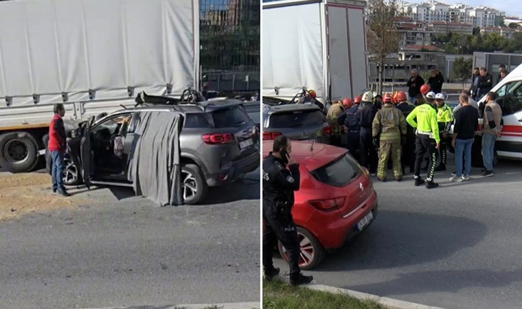 Zeytinburnu'nda otomobil kamyona çarptı: 1 ölü