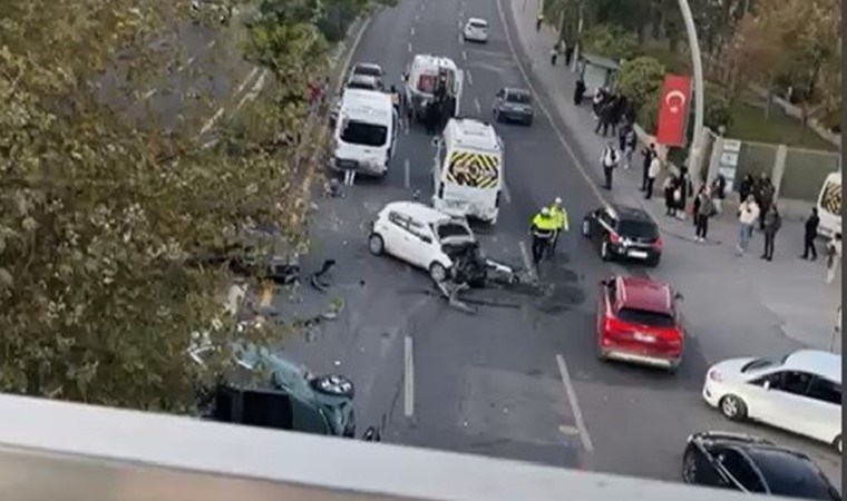 Ankara’da 8 araçlı zincirleme kaza: 1 yaralı