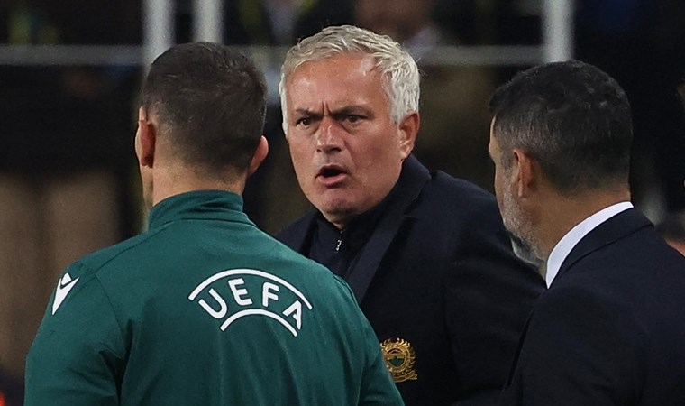 Jose Mourinho'dan kırmızı kart tepkisi: 'UEFA turnuvalarında yer almayan bir takıma gideceğim'