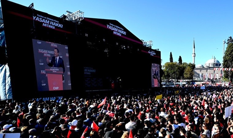 Özel, 'Teröre ve Şiddete Karşı Yaşam Hakkı' mitinginde Erdoğan'a seslendi: Bahçeli’yi sözcü kılma