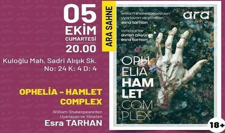 Beyoğlu'nda 'Yaşasın Sahneler' tiyatro gösterimleri Ophelia-Hamlet oyunlarıyla başlıyor