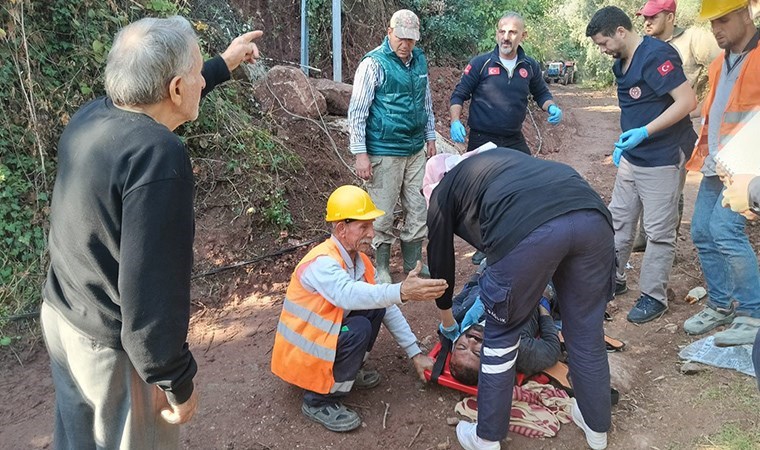 Bursa'da elektrik direğinden düşen işçi ağır yaralandı