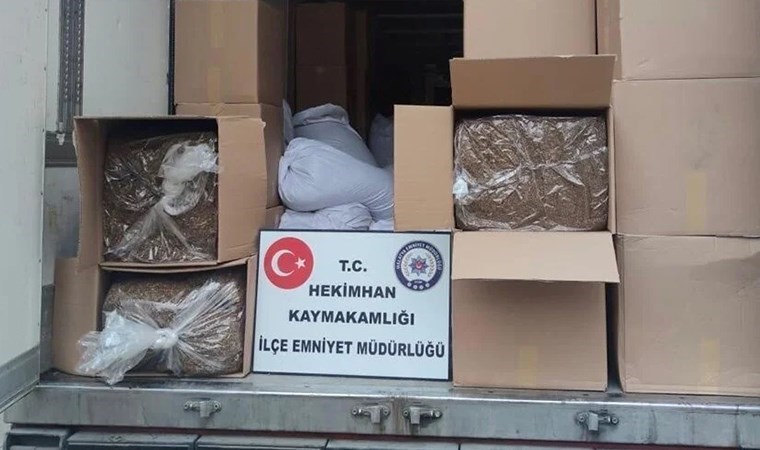 Malatya'da tam '7 ton' kaçak tütün ele geçirildi