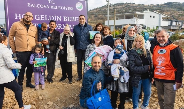 Balçova'da fidanlar bebekler için dikildi