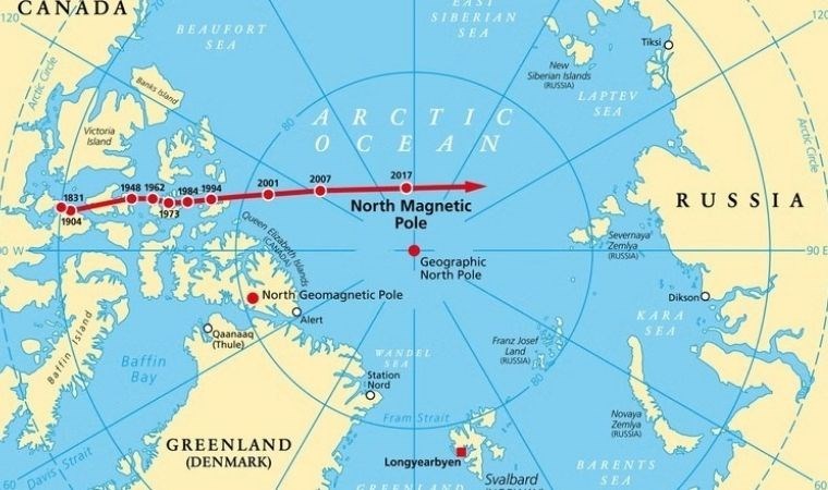 Pusulalar yanıltıyor: Dünya'nın manyetik alanı Rusya'ya doğru kayıyor!