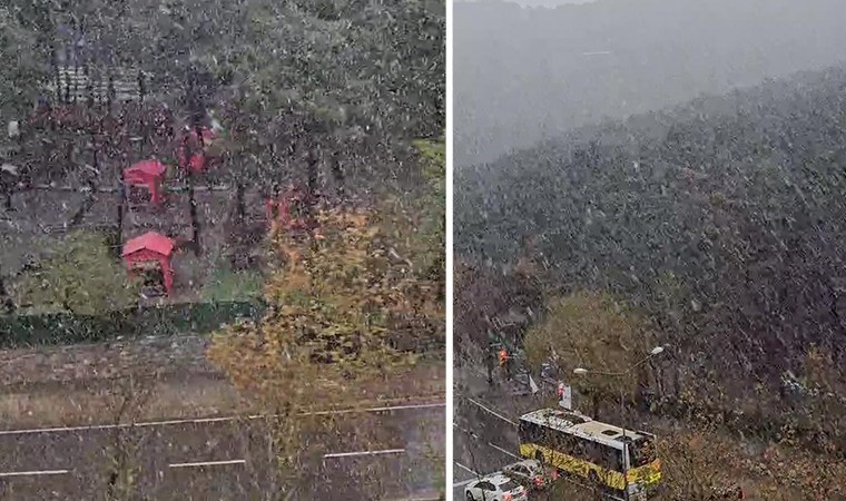 Meteoroloji tarih vermişti: İstanbul'da mevsimin ilk karı yağmaya başladı