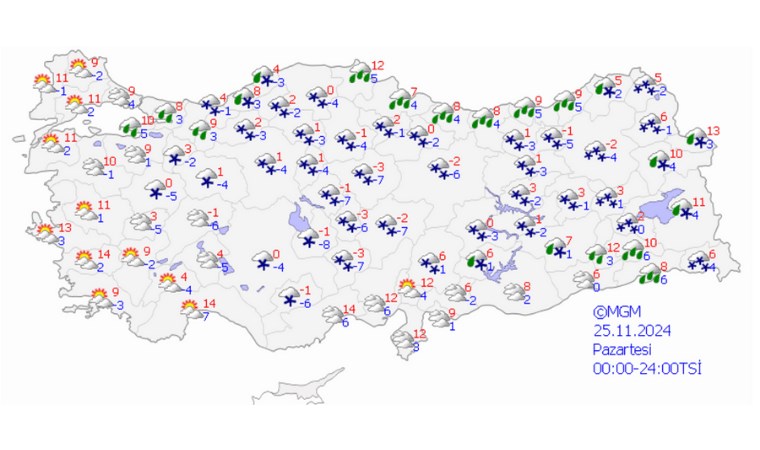 Meteoroloji paylaştı: Kar yağışı bekleniyor! 5 günlük hava durumu...