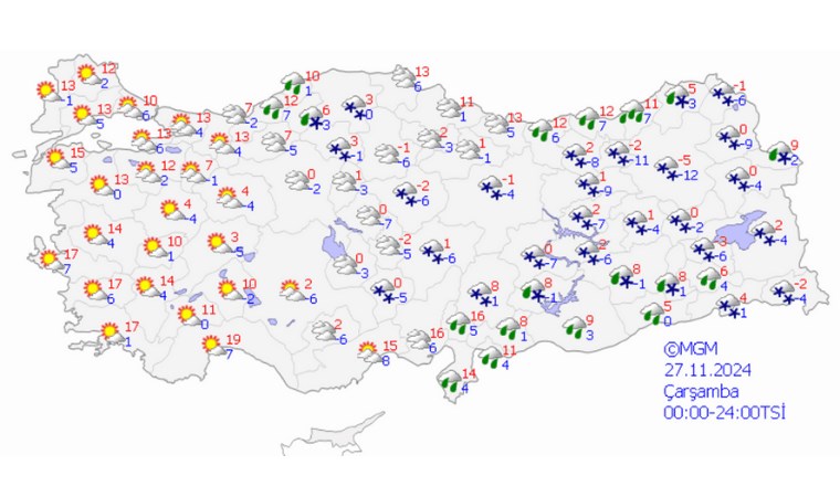 Meteoroloji paylaştı: Kar yağışı bekleniyor! 5 günlük hava durumu...