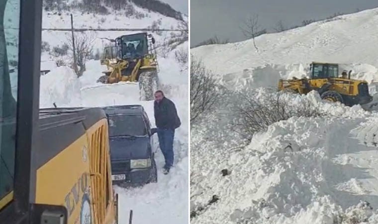 Ordu’nun Korgan ilçesinde karda mahsur kalan yurttaş kurtarıldı