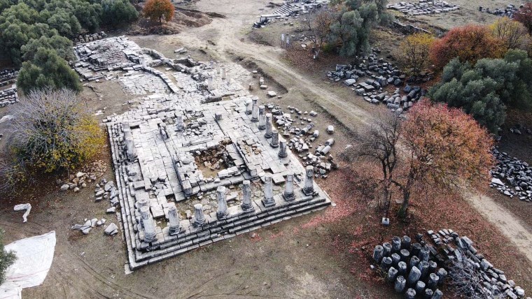 Lagina ve Stratonikeia antik kentleri sonbaharda dronla görüntülendi