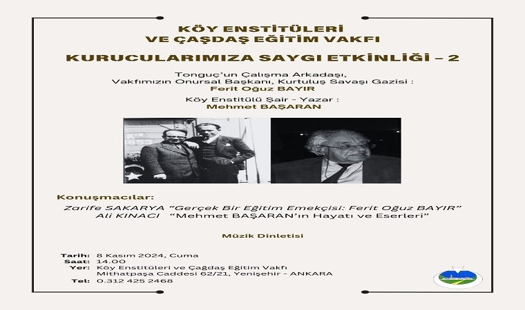 Köy Enstitüleri ve Çağdaş Eğitim Vakfı kurucularını anıyor