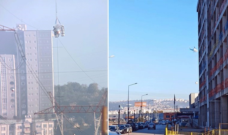 Kocaeli'nde helikopter havada asılı kaldı, gerçek sonradan ortaya çıktı