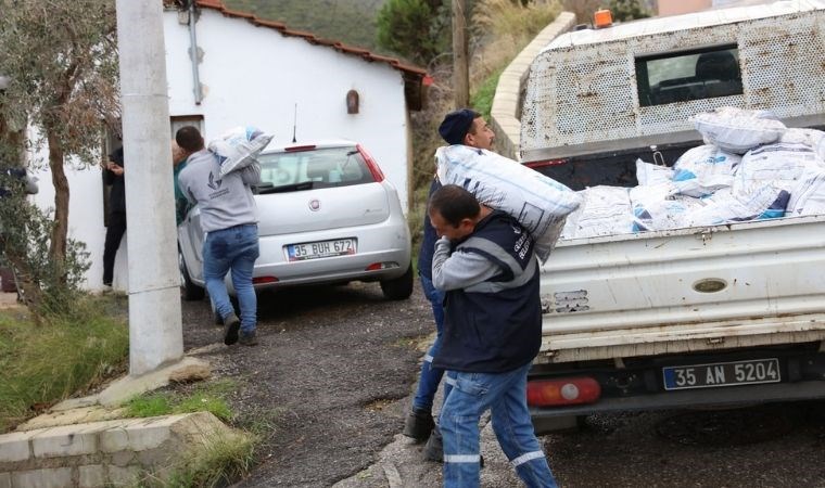 Güzelbahçe Belediyesi’nden kara kış desteği