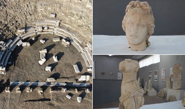 Pompeiopolis Antik Kenti'nde tiyatro ve odeonda yürütülen kazılar tamamlandı