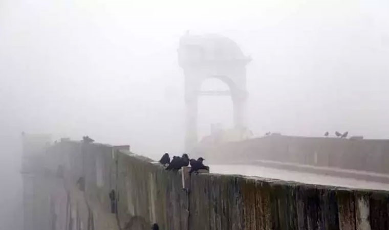 Edirne'de yoğun sis etkisi... Görüş mesafesi 50 metrenin altına düştü