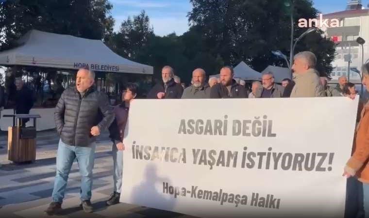 Hopa'da asgari ücret protestosu: 