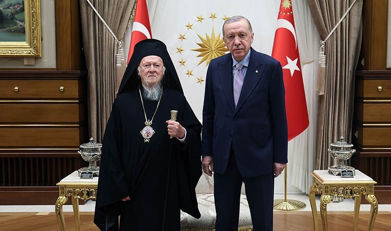 Erdoğan, Rum Fener Patriği Bartholomeos'u kabul etti