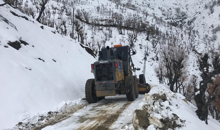 Diyarbakır'da kar nedeniyle kapanan mahalle yolları açıldı