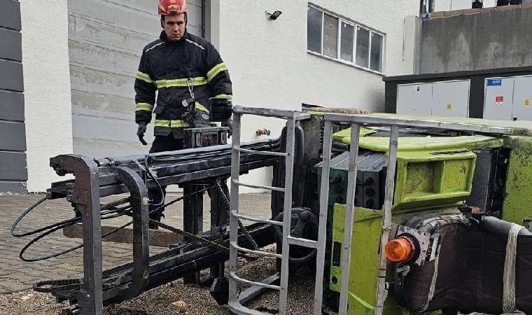 Bursa'da forkliftin altında kalan işçi kurtarılamadı!