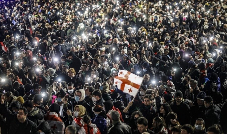 Gürcistan'da protestolar devam ediyor