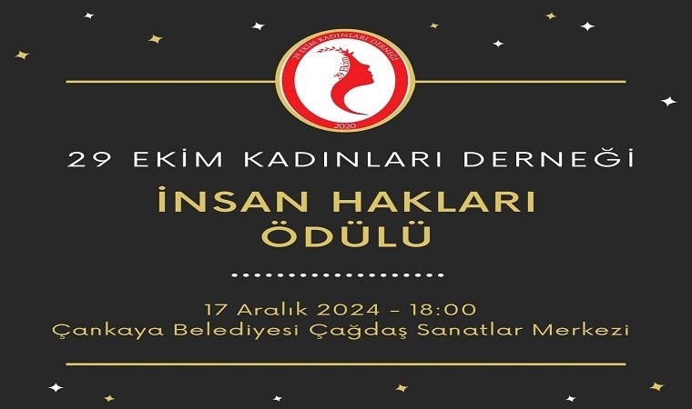 29 Ekim Kadınları Derneği’nden ‘İnsan Hakları Onur Ödülü’