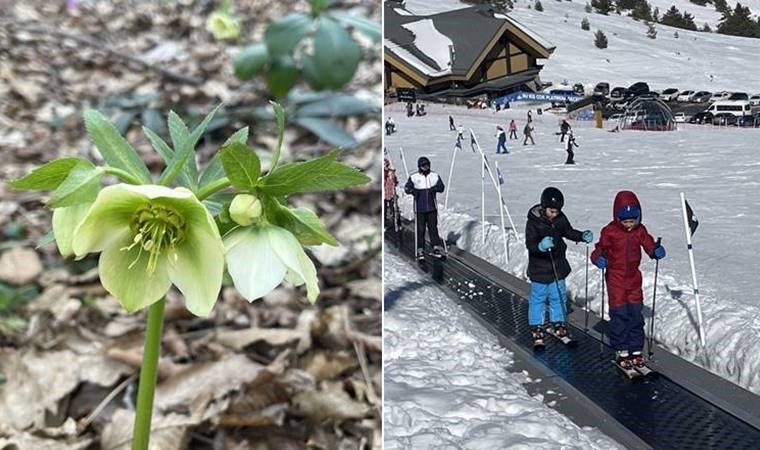 Bolu'da iki mevsim bir arada yaşanıyor