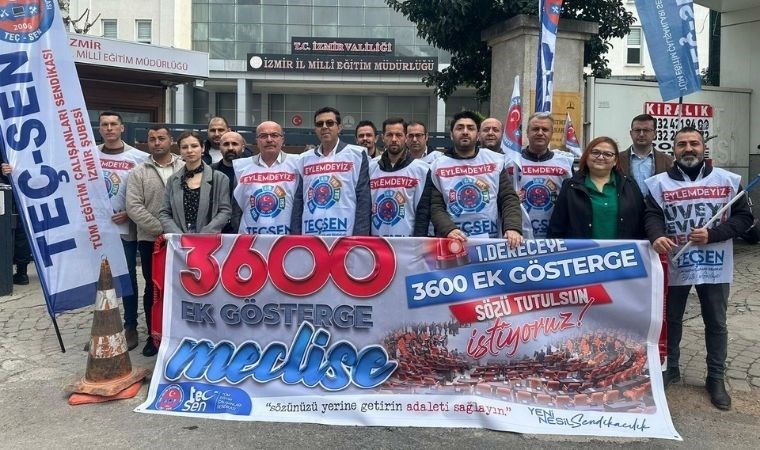 İzmir'de eğitim emekçilerinin “3600 Ek Gösterge” isyanı