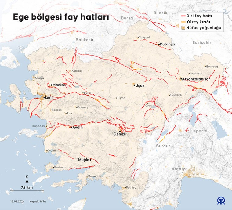 Yenilenmiş MTA diri fay haritası paylaşıldı: İşte bölge bölge altından fay hattı geçen şehirler...