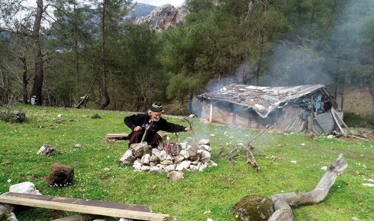 Keçileri çalınınca insanlara küstü... 17 yıldır dağda yaşıyor