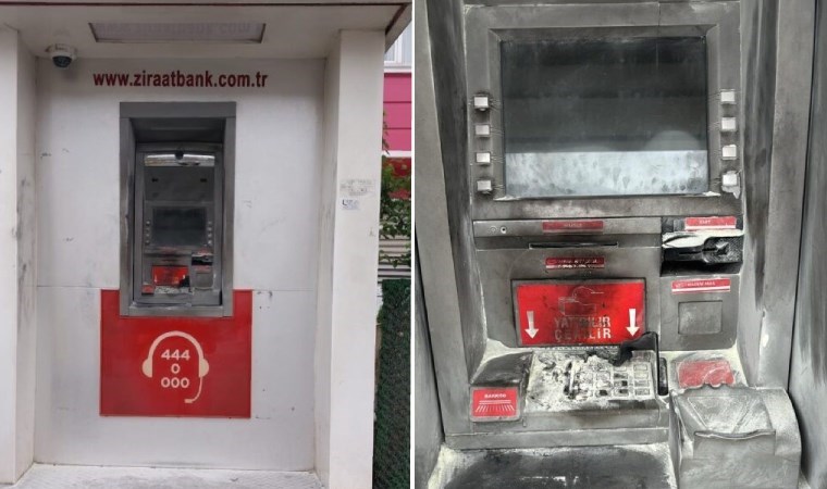 Zonguldak'ta banka ATM’sini yakmak istediler!