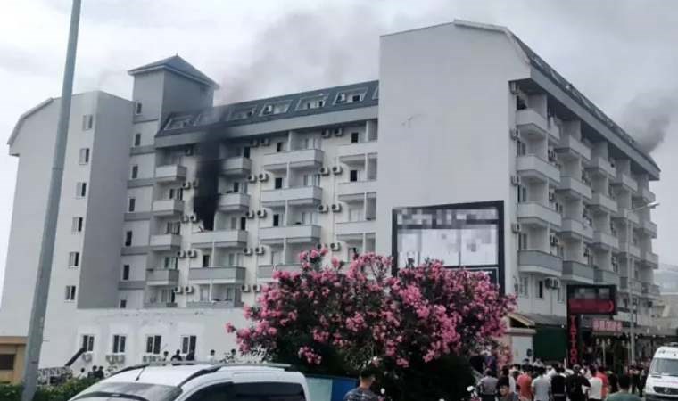 Alanya'da otel lojmanında yangın