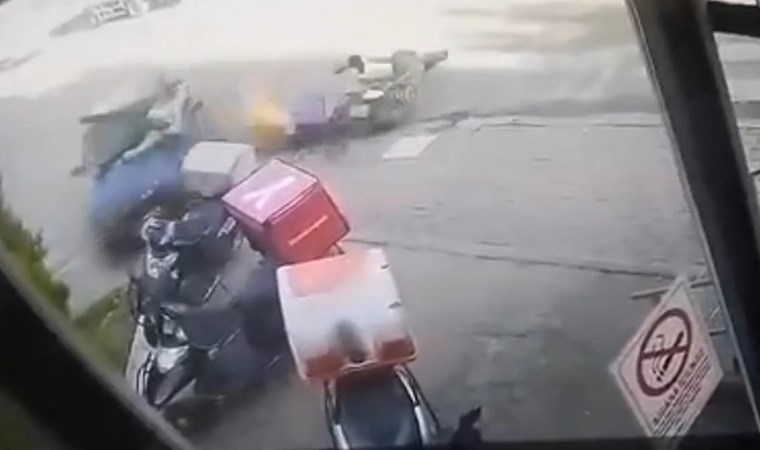 Ataşehir'de feci kaza: motorlu kurye ile otomobil kafa kafaya çarpıştı!