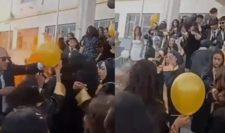 Mezuniyet kutlamasında helyum gazlı balon patladı: 8 öğrencinin vücudunda yanık oluştu