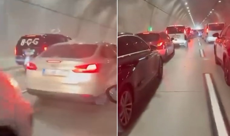 Üsküdar'da düğün konvoyundakiler Çamlıca Tüneli'ni kapattı