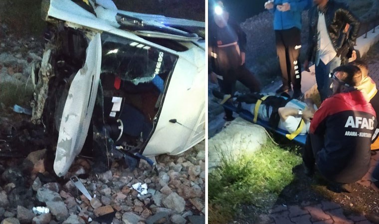 Tatvan da minibüs şarampole yuvarlandı 1 ölü 11 yaralı