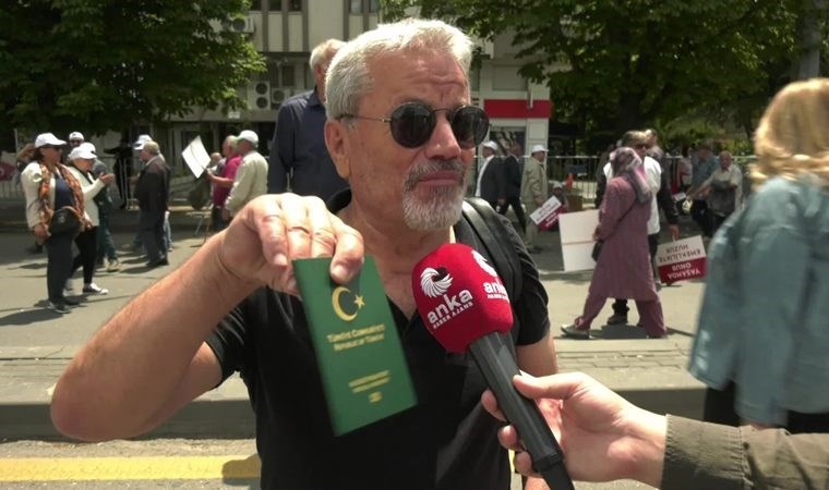 Mitinge katılan emekliler isyan etti Yeşil pasaportum sıfır kilometre
