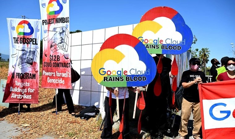 Binlerce öğrenciden İsrail karşıtı protesto: Google ve Amazon'da çalışmayı reddettiler!