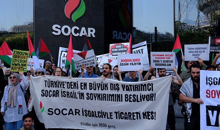 SOCAR'ı protesto eden Filistin İçin Bin Genç'ten 10 kişi gözaltına alındı