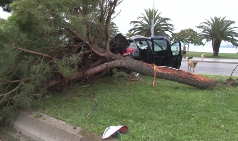 Kartal’da kontrolden çıkan otomobil refüje girdi: 3 yaralı