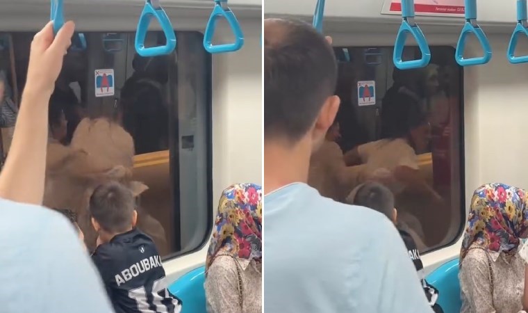 Marmaray’da kavga: Hakaretler havada uçuştu!