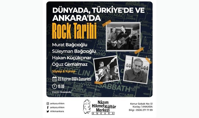 Dünyada, Türkiye’de ve Ankara’da rock tarihi Ankara Nâzım Hikmet Kültür Merkezi’nde