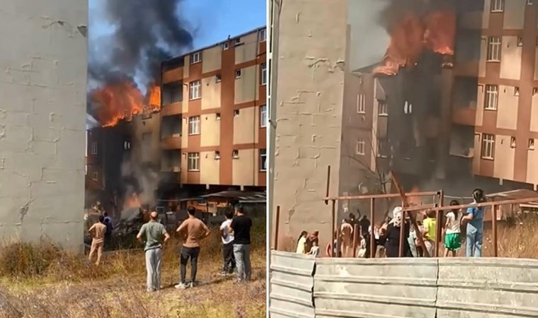 Binada korkutan yangın: Mahalleli seferber oldu!