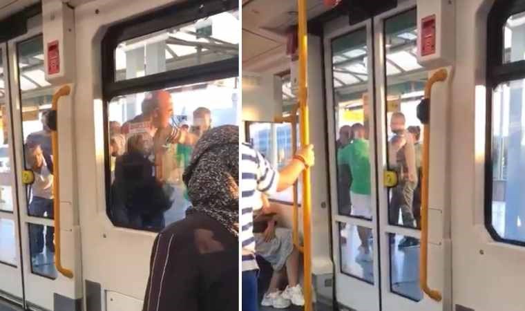 Anbean kameraya yansıdı: Metroda 'yer verme' kavgası!