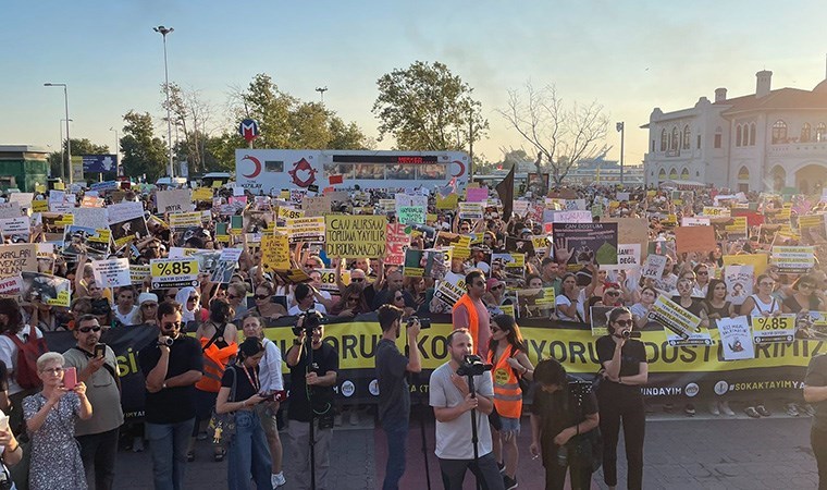 Yaşam hakkı savunucuları Kadıköy'de: 'AKP yasanı al başına çal'