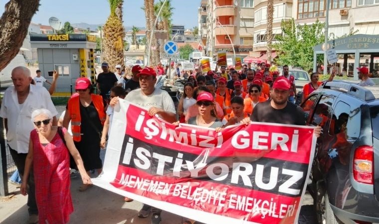 Menemen Belediyesi işçilerine biber gazlı müdahale