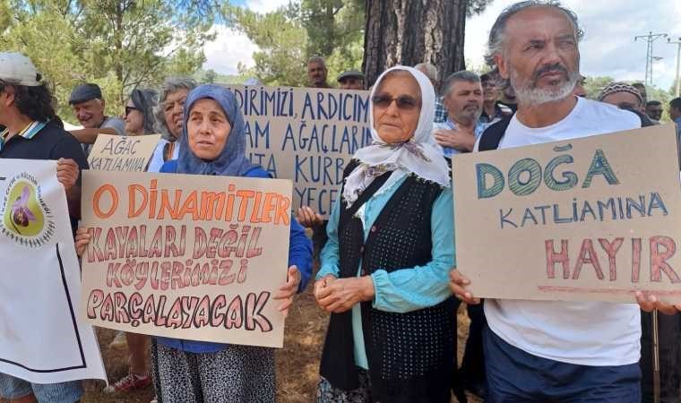 Orman arazisine mermer ocağı ÇED toplantısına, bölge halkından tepki