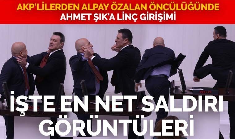 İşte en net görüntüler: AKP'lilerden Alpay Özalan öncülüğünde Ahmet Şık'a linç girişimi